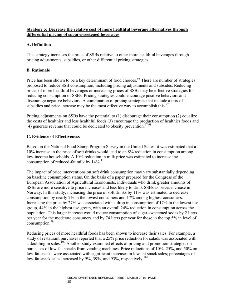 The CDC Guide to Strategies for Reducing the Consumption of Sugar-Sweetened Beverages, Page 25