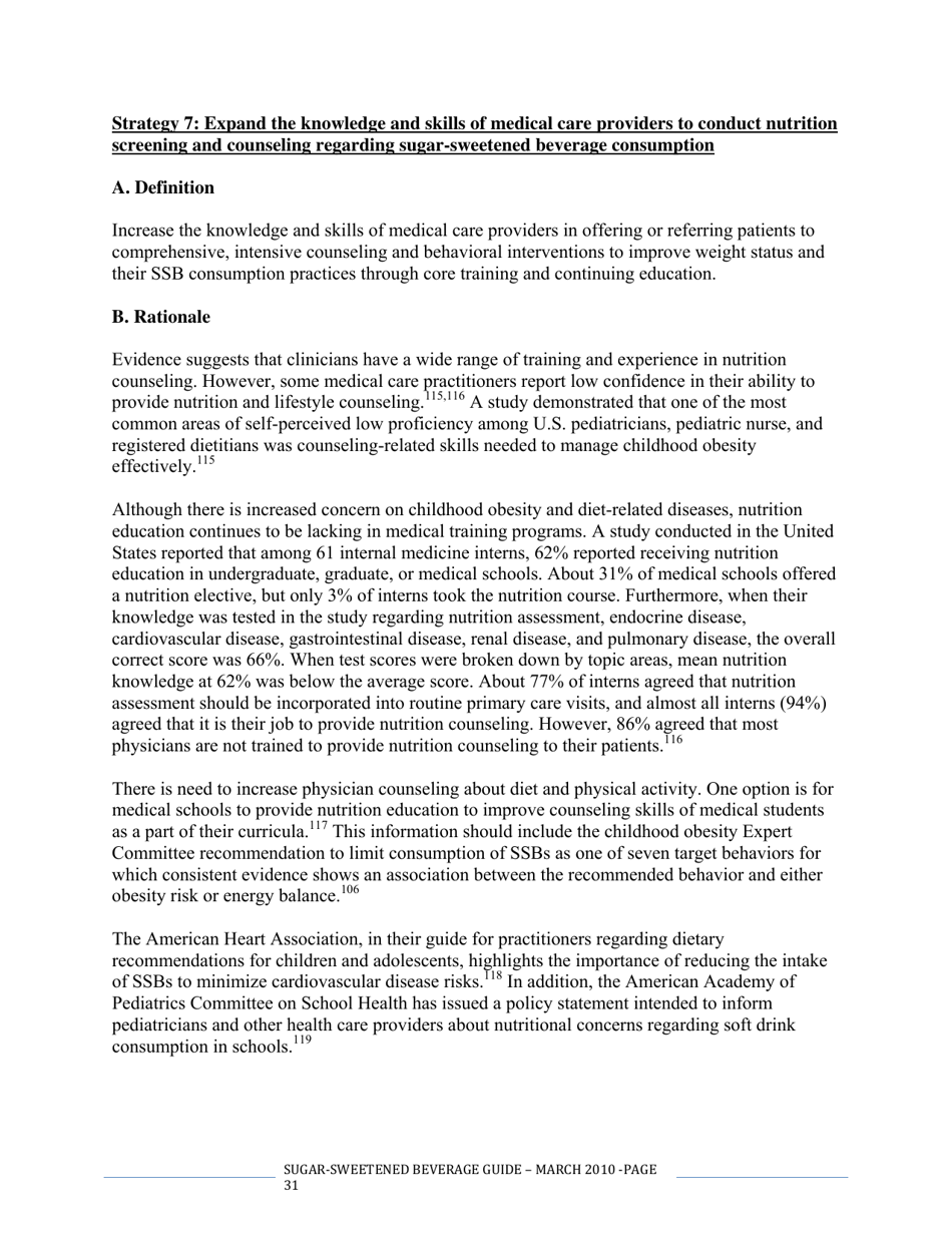 The CDC Guide to Strategies for Reducing the Consumption of Sugar-Sweetened Beverages, Page 31