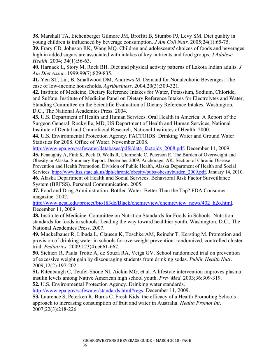 The CDC Guide to Strategies for Reducing the Consumption of Sugar-Sweetened Beverages, Page 36