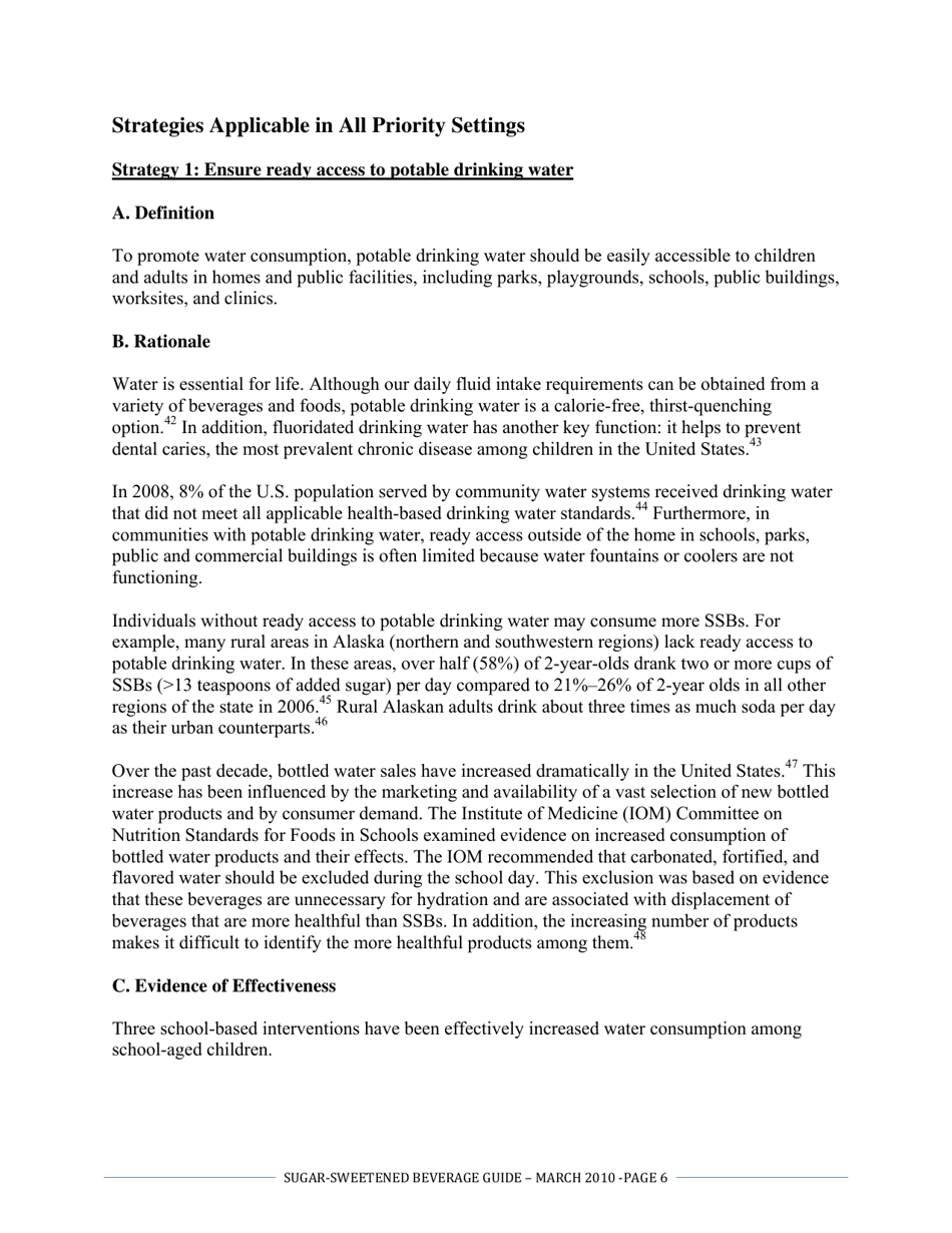 The CDC Guide to Strategies for Reducing the Consumption of Sugar-Sweetened Beverages, Page 6