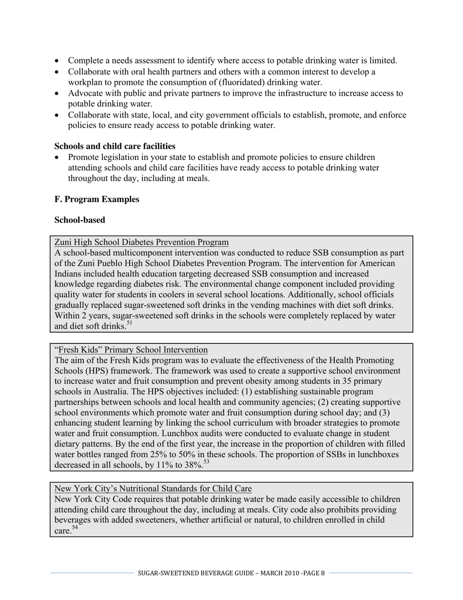 The CDC Guide to Strategies for Reducing the Consumption of Sugar-Sweetened Beverages, Page 8