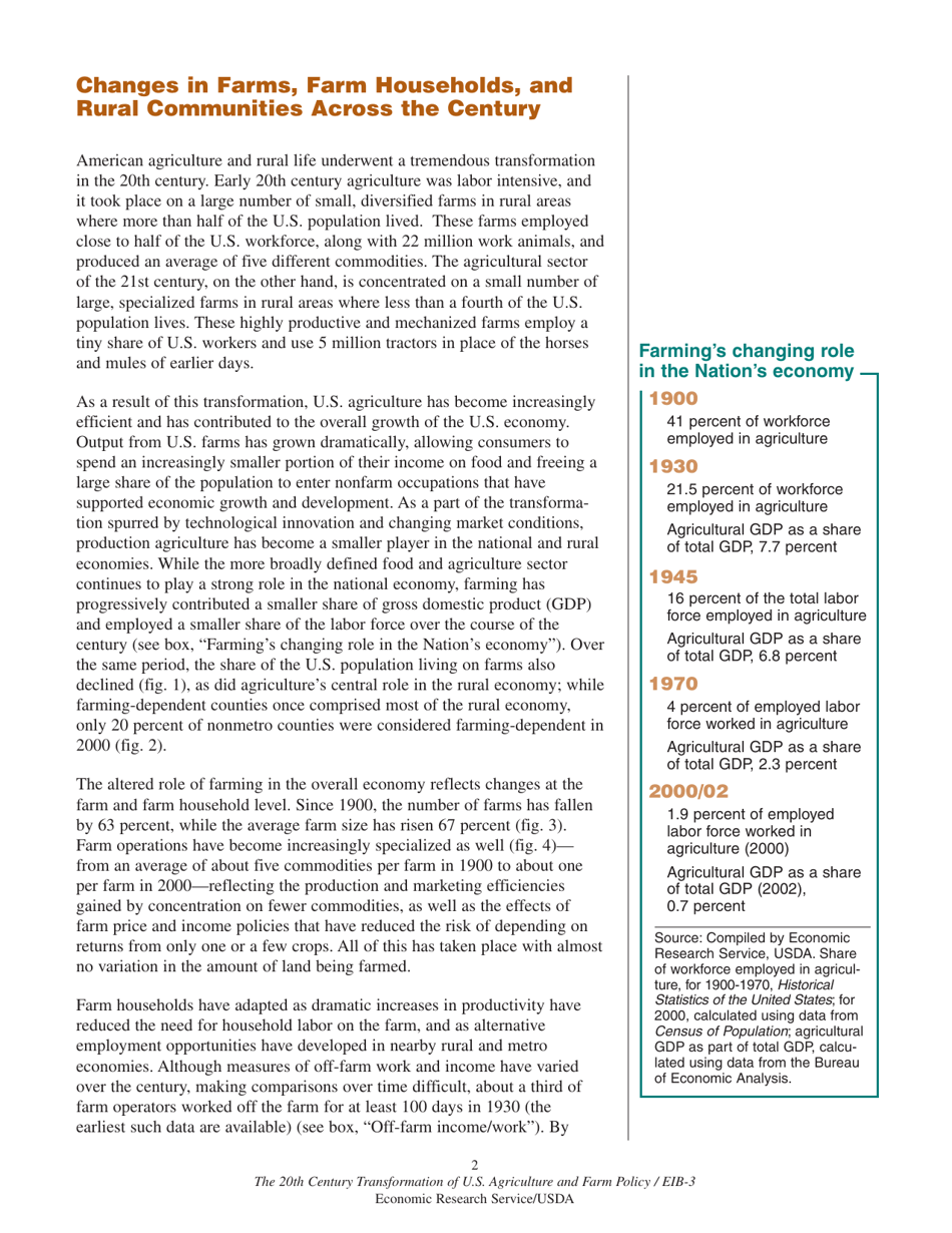 The 20th Century Transformation of U.S. Agriculture and Farm Policy, Page 5