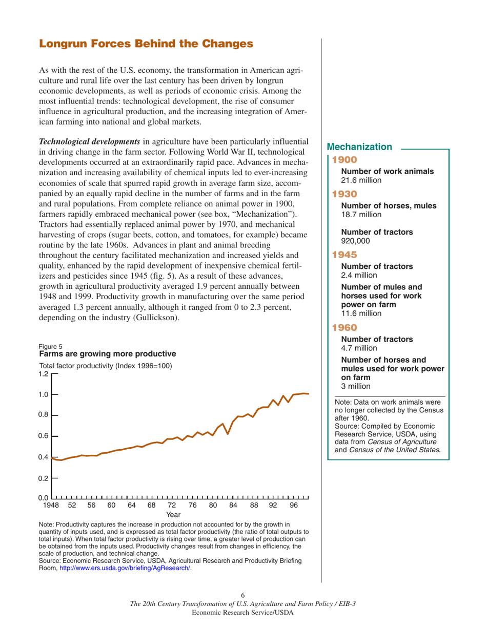 The 20th Century Transformation of U.S. Agriculture and Farm Policy, Page 9