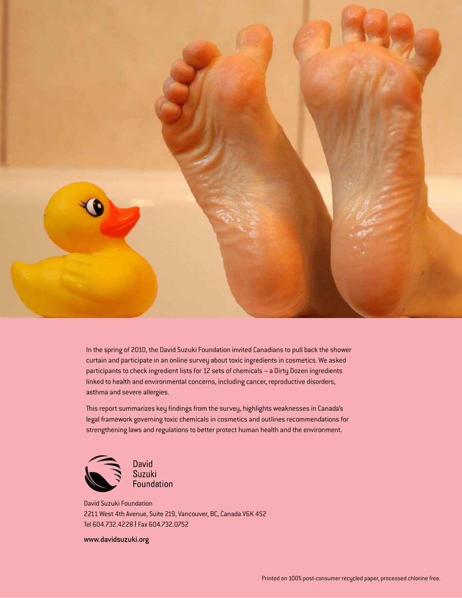 Whats Inside? That Counts a Survey of Toxic Ingredients in Our Cosmetics - David Suzuki Foundation, Page 32
