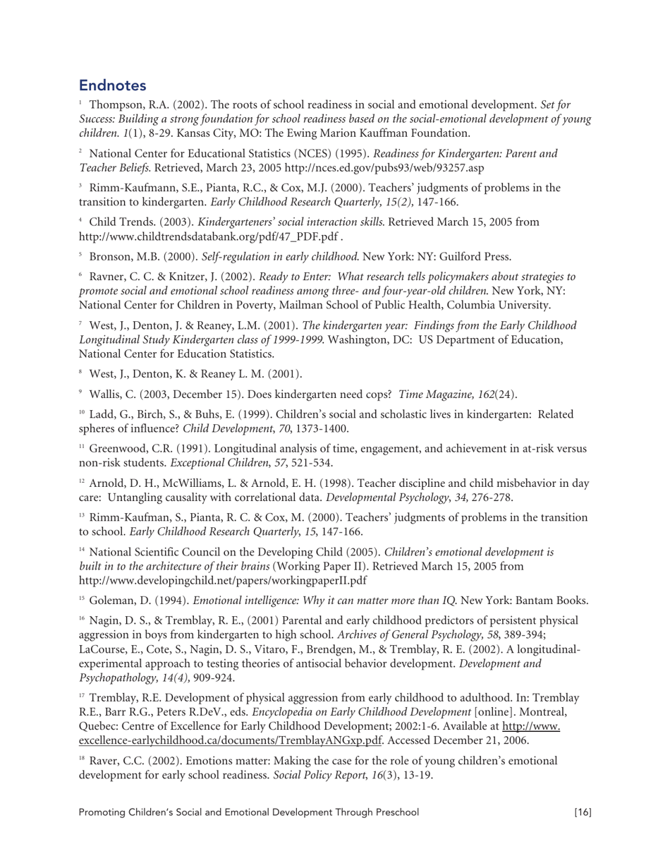Promoting Childrens Social and Emotional Development Through Preschool Education - Nieer, Page 16