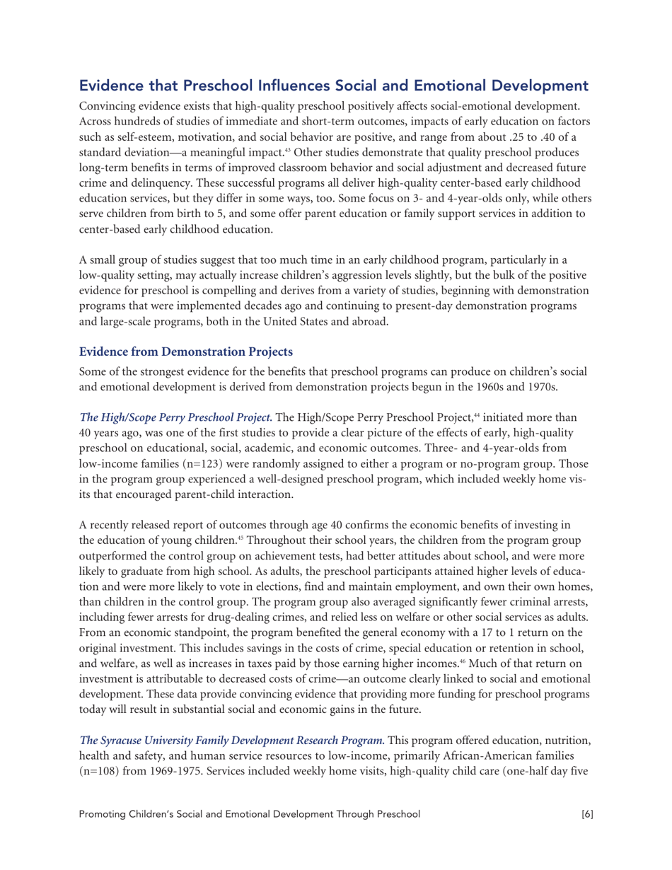 Promoting Childrens Social and Emotional Development Through Preschool Education - Nieer, Page 6