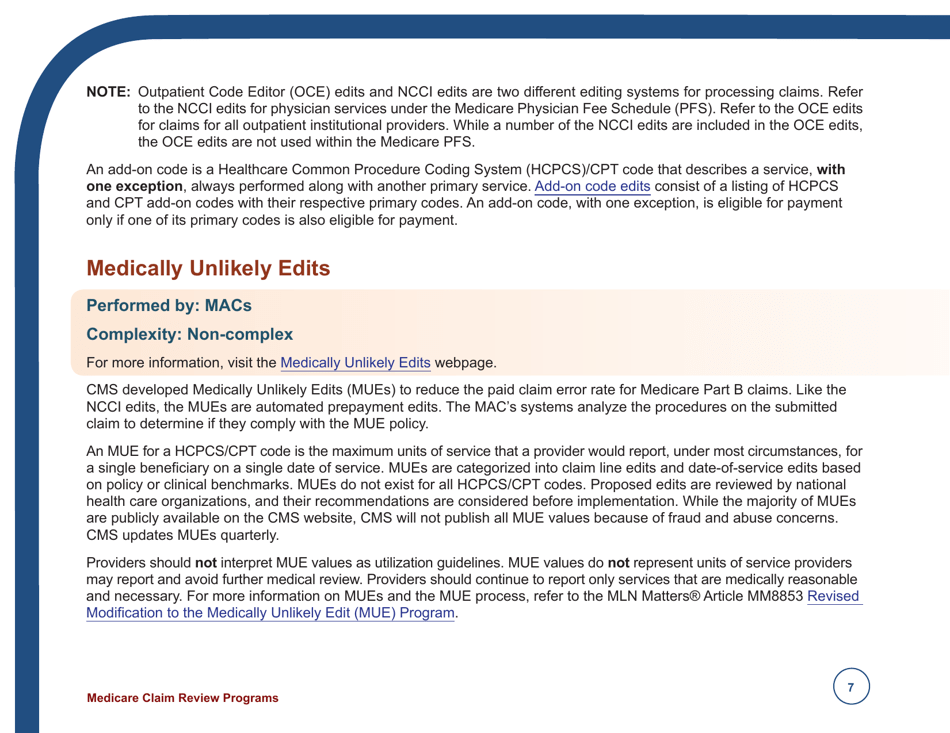 Form ICN006973 Medicare Claim Review Programs, Page 7