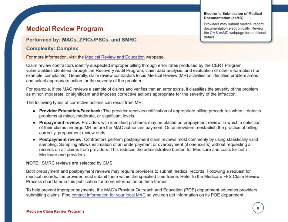 Form ICN006973 Medicare Claim Review Programs, Page 8