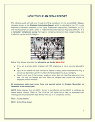 Document preview: How to File an EEO-1 Report