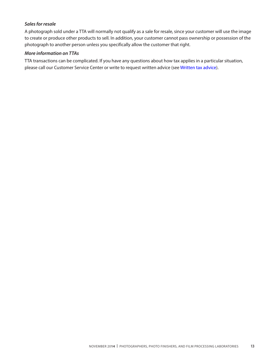 Publication 68 - Tax Tips for Photographer, Photo Finishers, and Film Processing Laboratories - California, Page 16