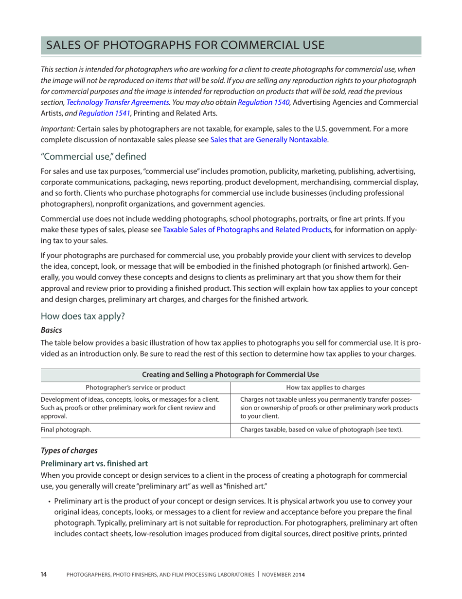 Publication 68 - Tax Tips for Photographer, Photo Finishers, and Film Processing Laboratories - California, Page 17