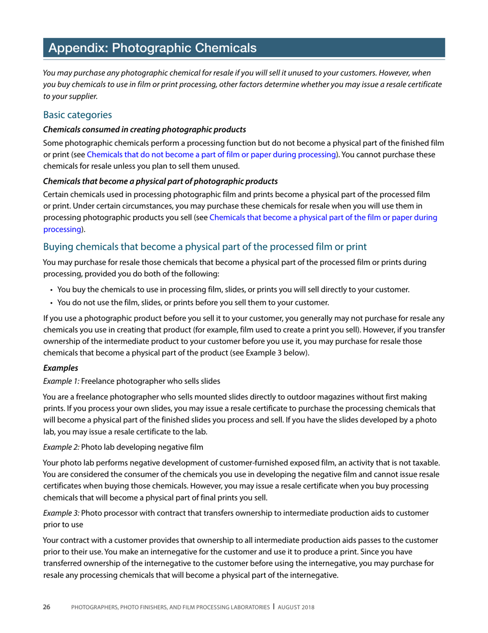 Publication 68 - Tax Tips for Photographer, Photo Finishers, and Film Processing Laboratories - California, Page 29