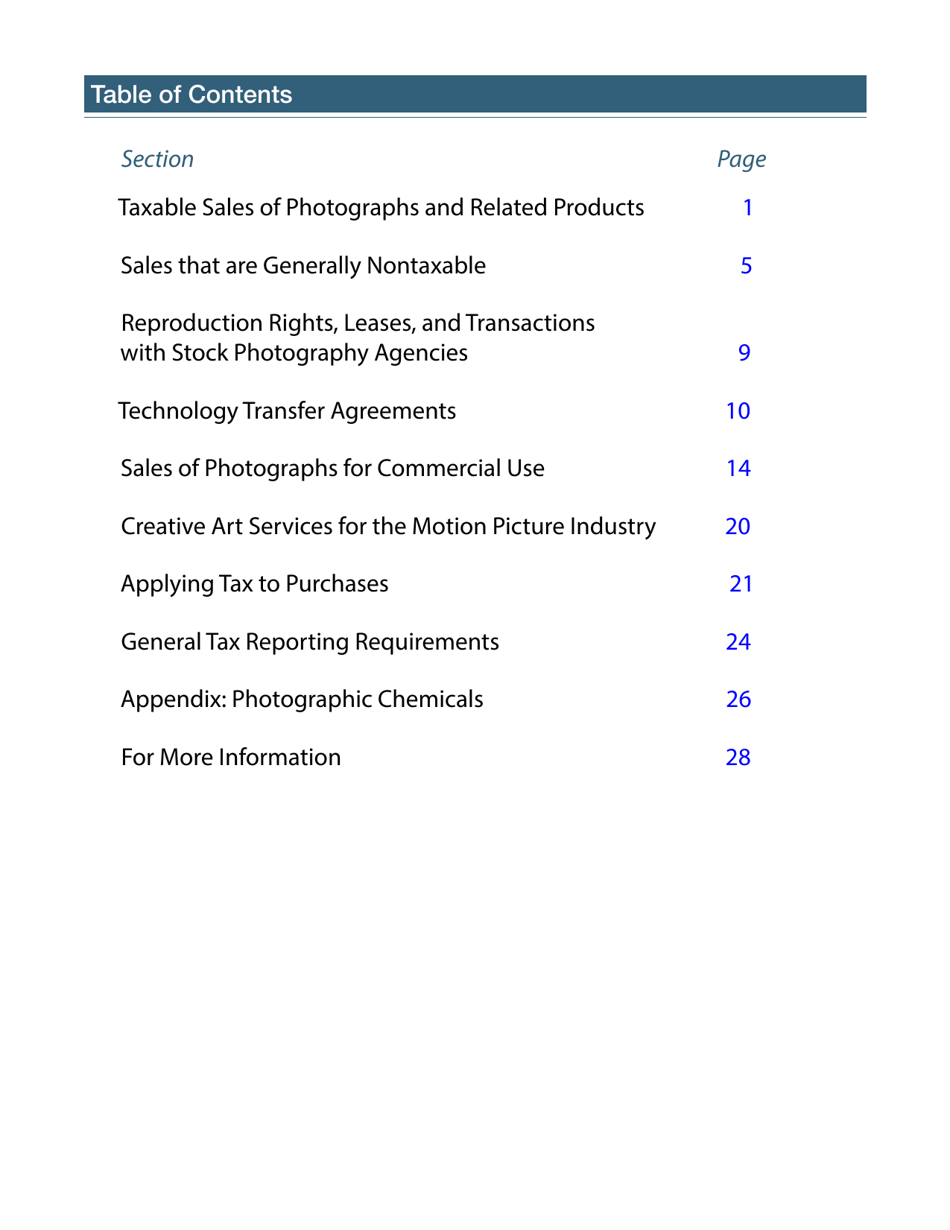Publication 68 - Tax Tips for Photographer, Photo Finishers, and Film Processing Laboratories - California, Page 3