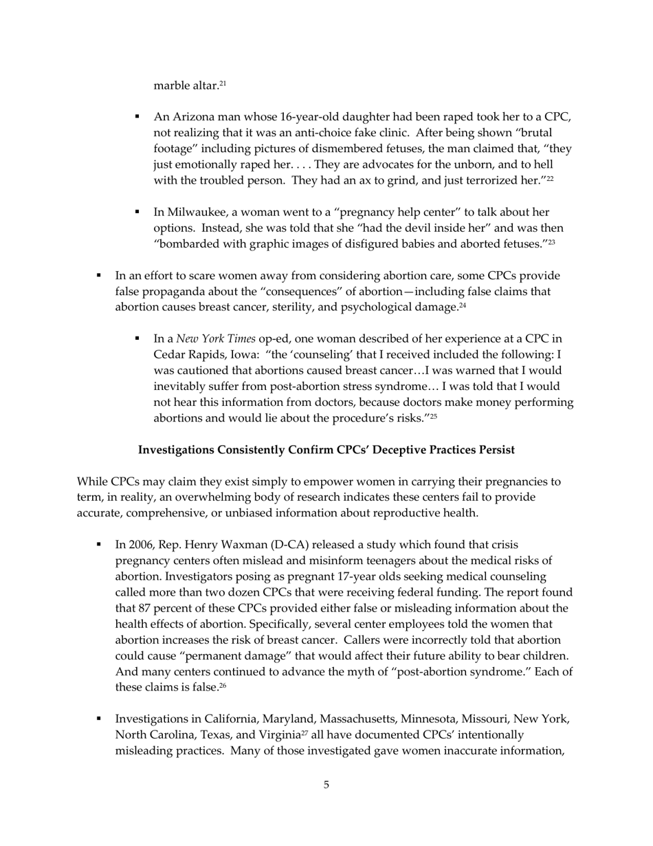 The Truth About Crisis Pregnancy Centers - Naral Pro-Choice America, Page 5