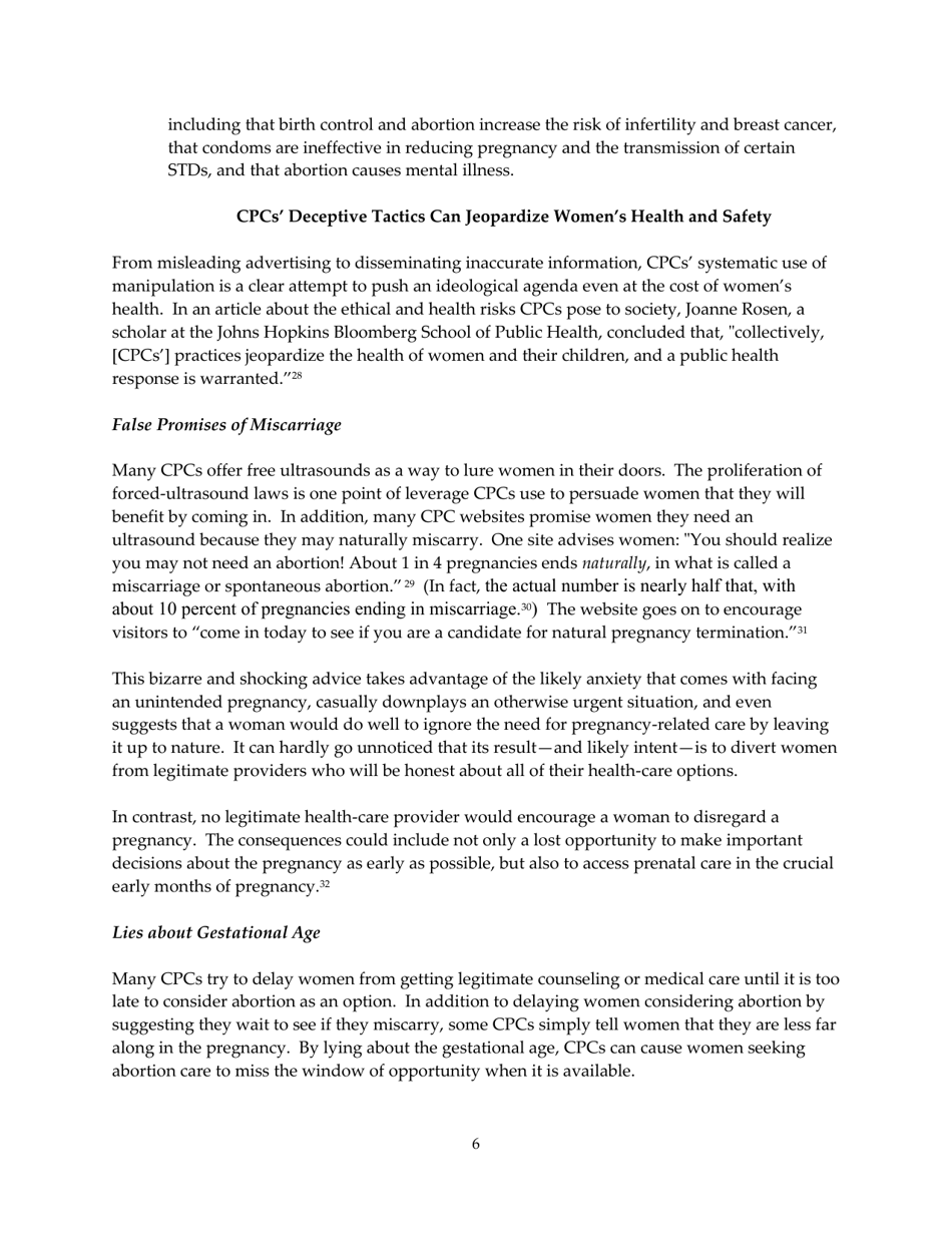 The Truth About Crisis Pregnancy Centers - Naral Pro-Choice America, Page 6