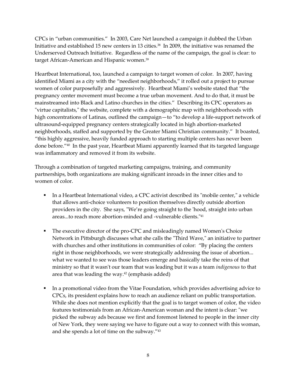 The Truth About Crisis Pregnancy Centers - Naral Pro-Choice America, Page 8