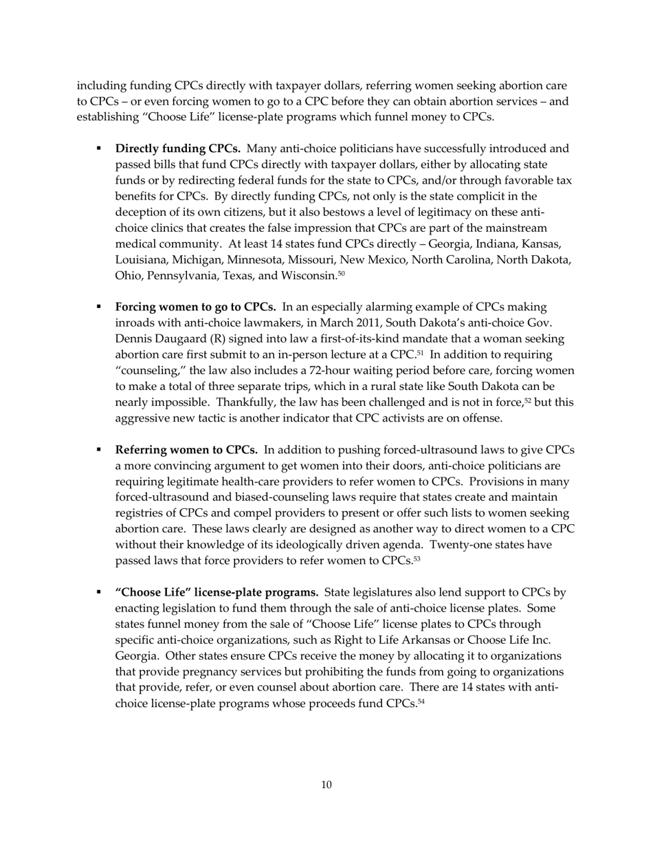 The Truth About Crisis Pregnancy Centers - Naral Pro-Choice America, Page 10