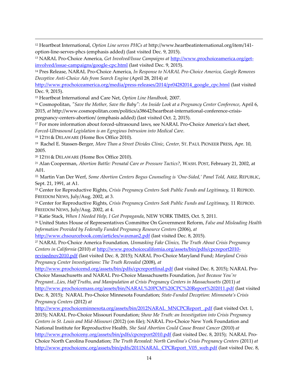 The Truth About Crisis Pregnancy Centers - Naral Pro-Choice America, Page 14
