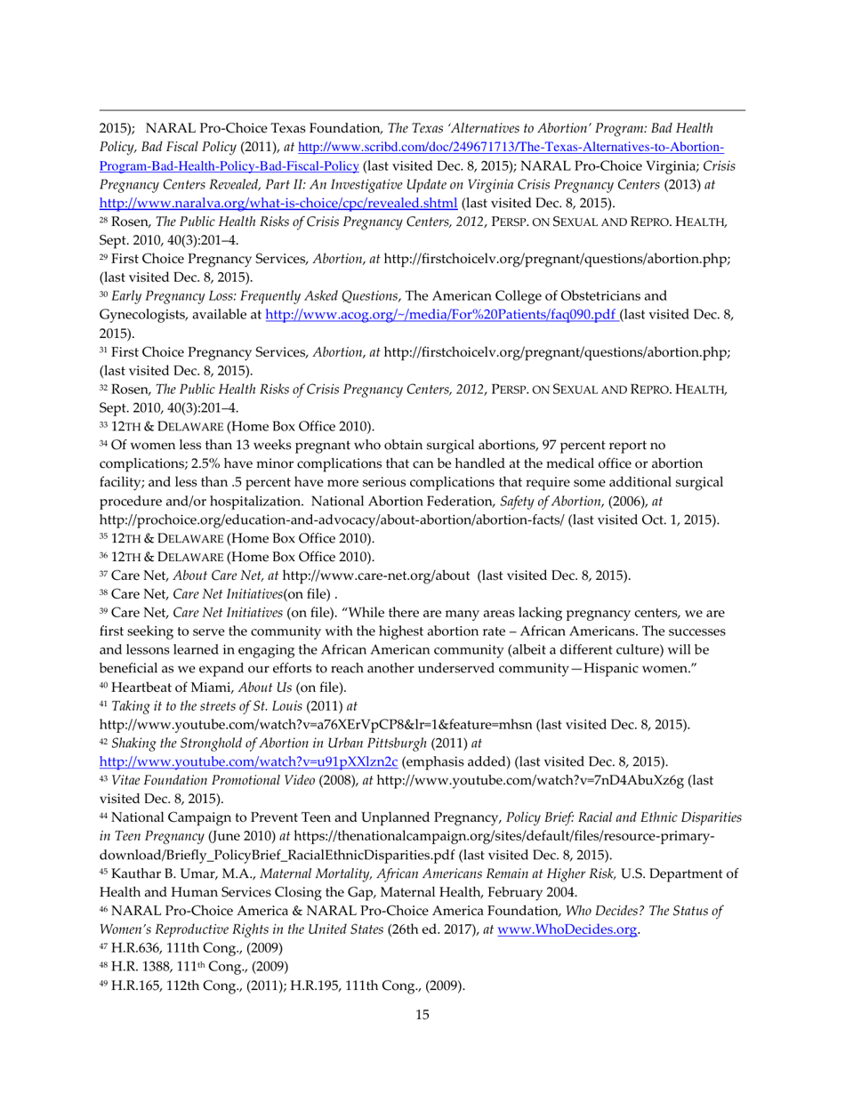 The Truth About Crisis Pregnancy Centers - Naral Pro-Choice America, Page 15