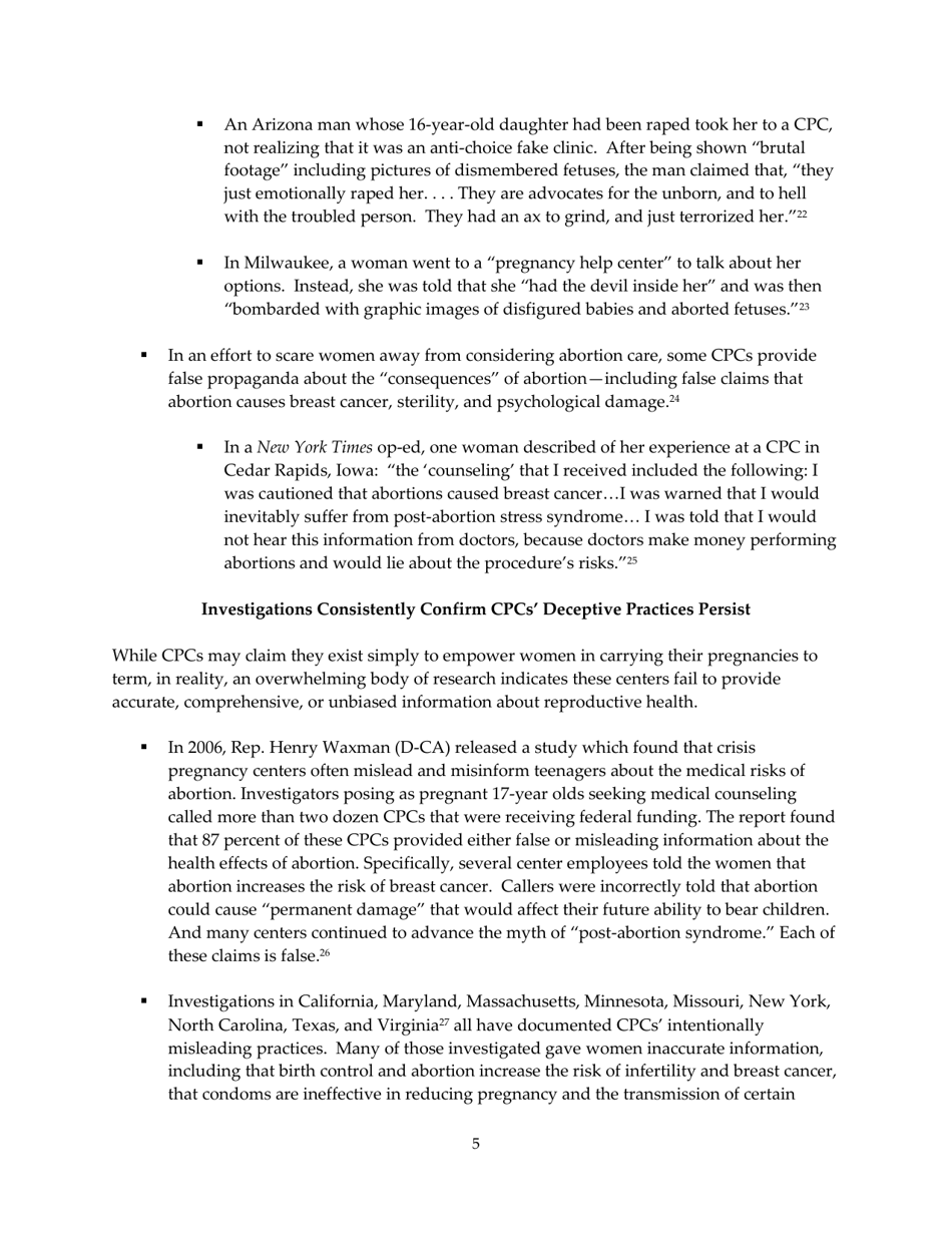 The Truth About Crisis Pregnancy Centers - Naral Pro-Choice America, Page 5