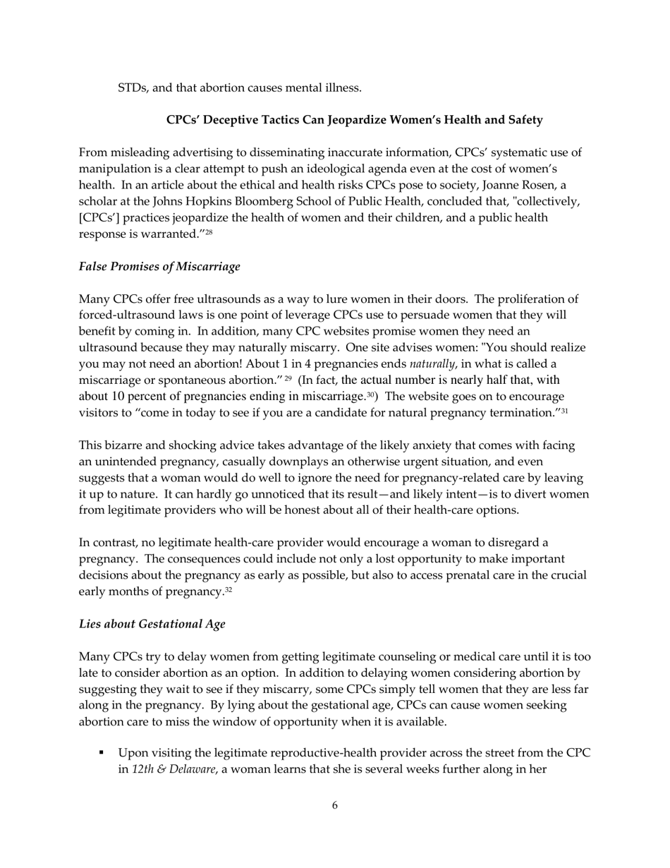 The Truth About Crisis Pregnancy Centers - Naral Pro-Choice America, Page 6