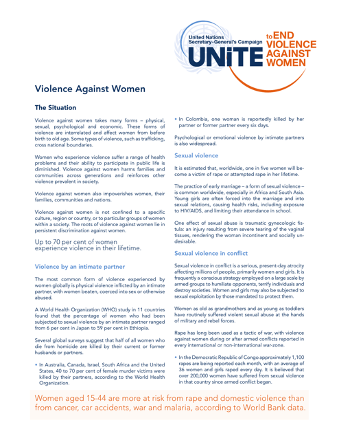 Violence Against Women - Unite