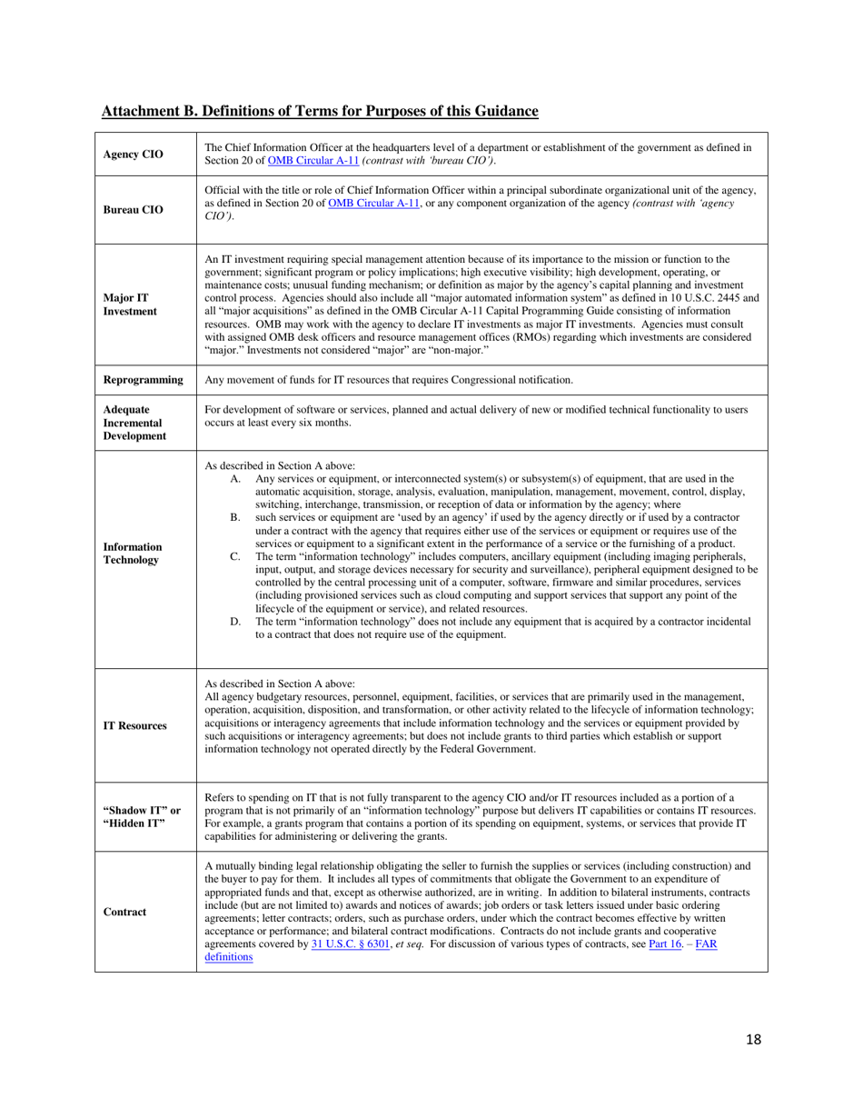 M-15-14 - Memorandum for Heads of Executive Departments and Agencies (Management and Oversight of Federal Information Technology), Page 18
