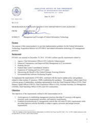 M-15-14 - Memorandum for Heads of Executive Departments and Agencies (Management and Oversight of Federal Information Technology)