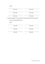 Employee Background Check Authorization Form, Page 3