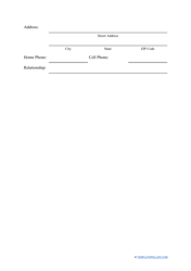 Employee Information Form, Page 2