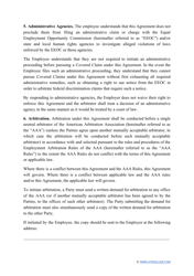&quot;Employee Arbitration Agreement Template&quot;, Page 3