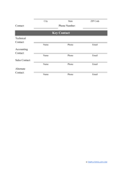 Customer Information Sheet Template, Page 2