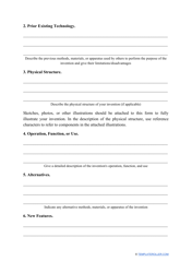 Invention Disclosure Form, Page 3