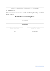 Invention Disclosure Form, Page 4