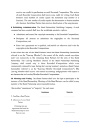 Band Partnership Agreement Template, Page 4