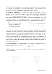 Band Partnership Agreement Template, Page 8