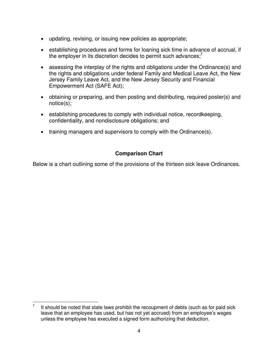 New Jerseys Municipal Sick Leave Ordinances: an Overview - Joseph C. Okeefe, Esq. and Allison L. Martin, Esq. Proskauer Rose Llp, Page 6