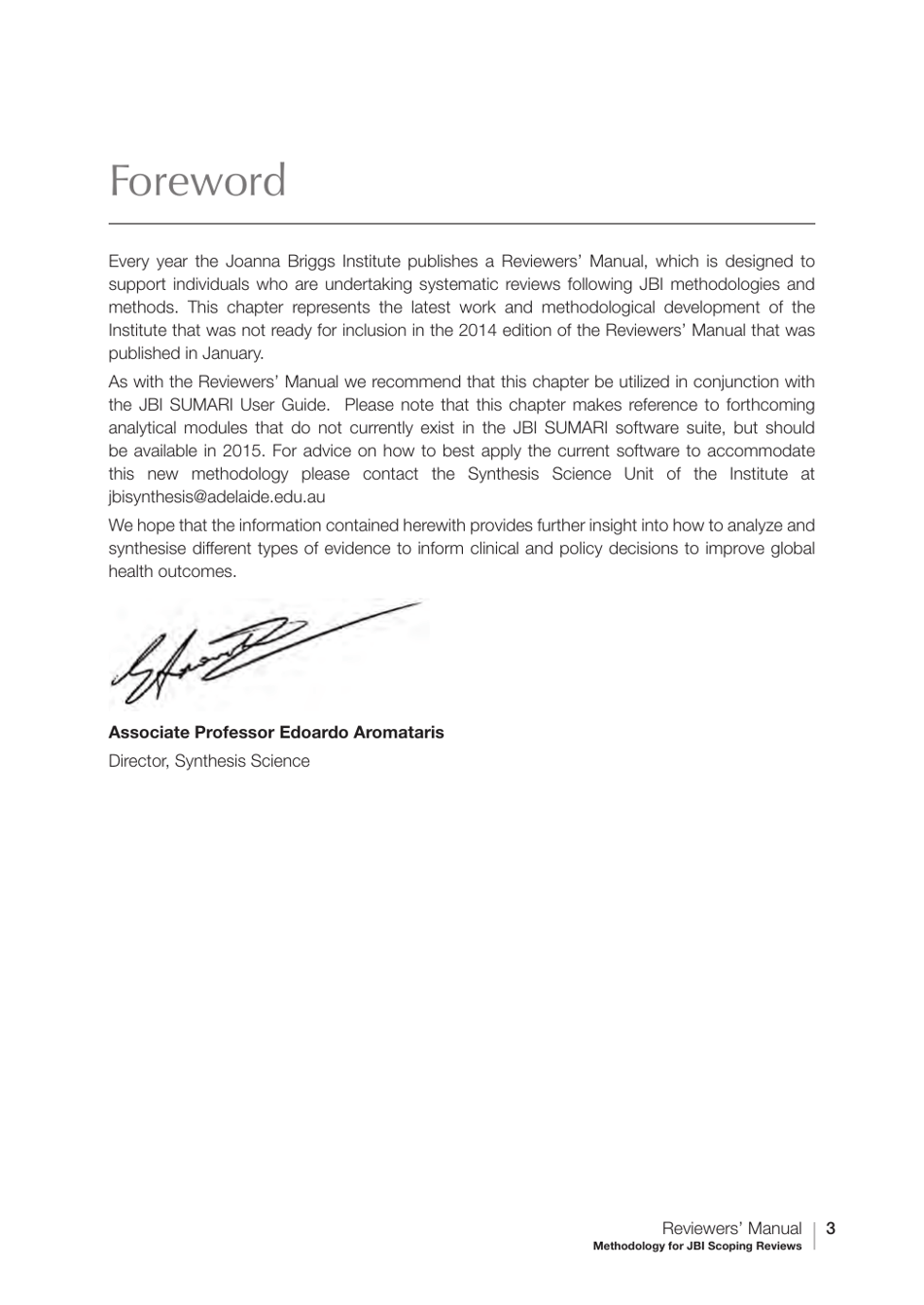 Methodology for Jbi Scoping Reviews - the Joanna Briggs Institute, Page 3