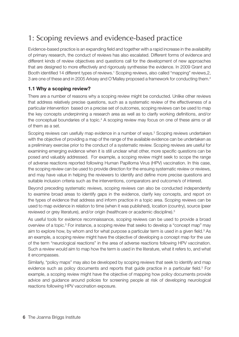 Methodology for Jbi Scoping Reviews - the Joanna Briggs Institute, Page 6