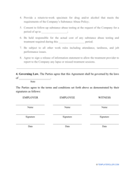 Last Chance Agreement Template, Page 2