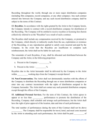 Recording Contract Template, Page 3