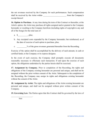 &quot;Recording Contract Template&quot;, Page 4