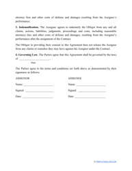 Assignment Agreement Template, Page 2