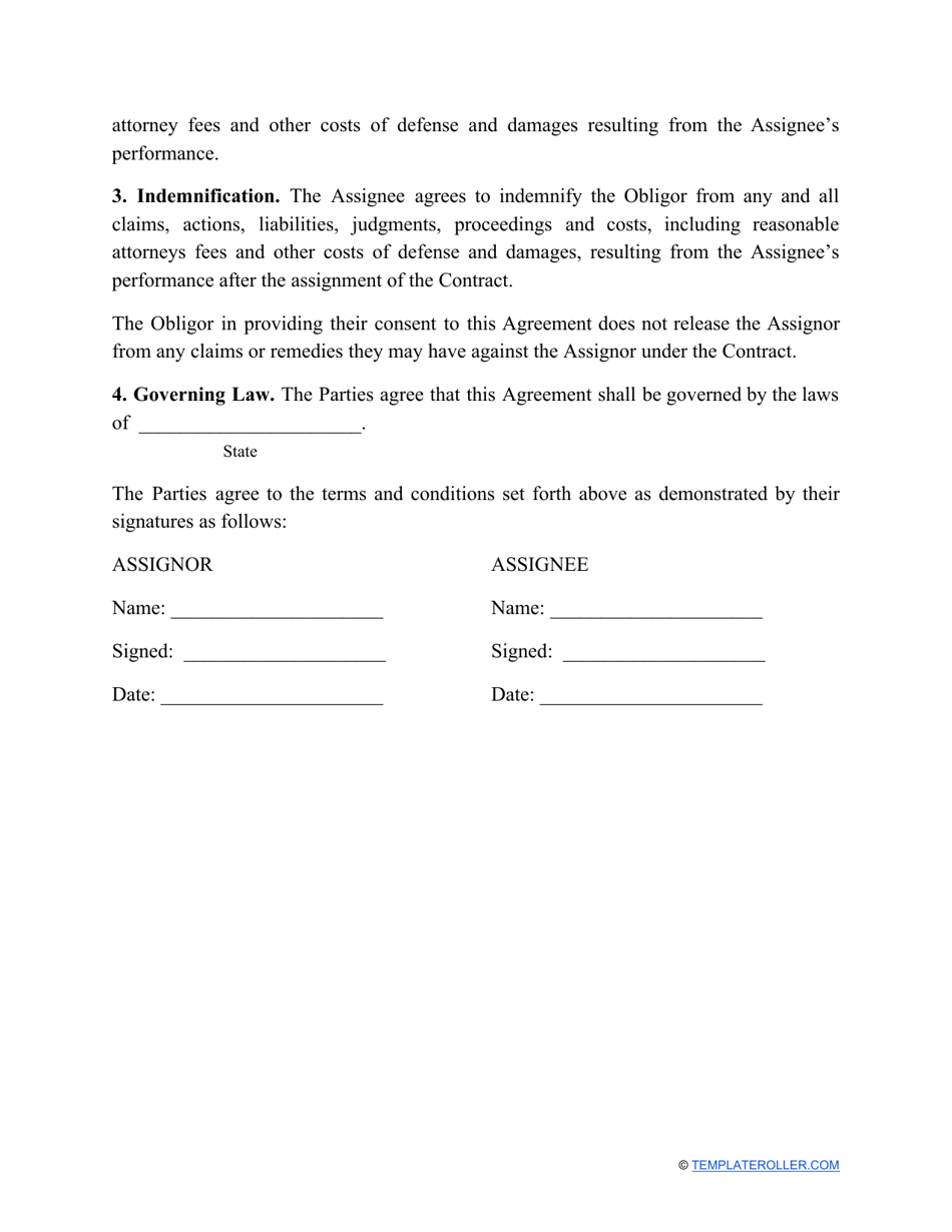 Assignment Agreement Template, Page 2