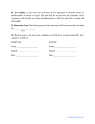 &quot;Internship Agreement Template&quot;, Page 4