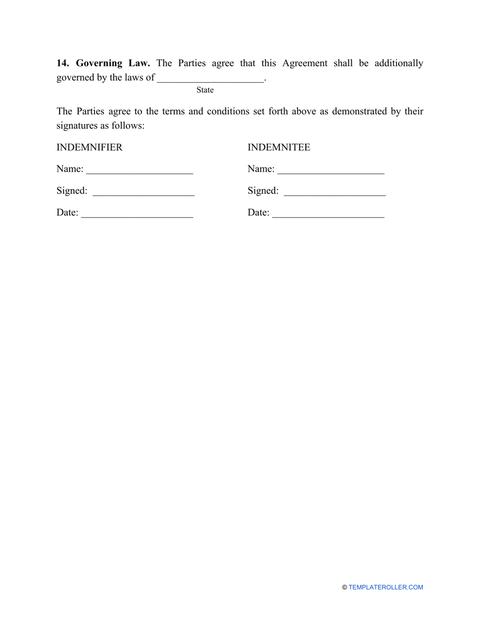 Indemnification Agreement Template, Page 4