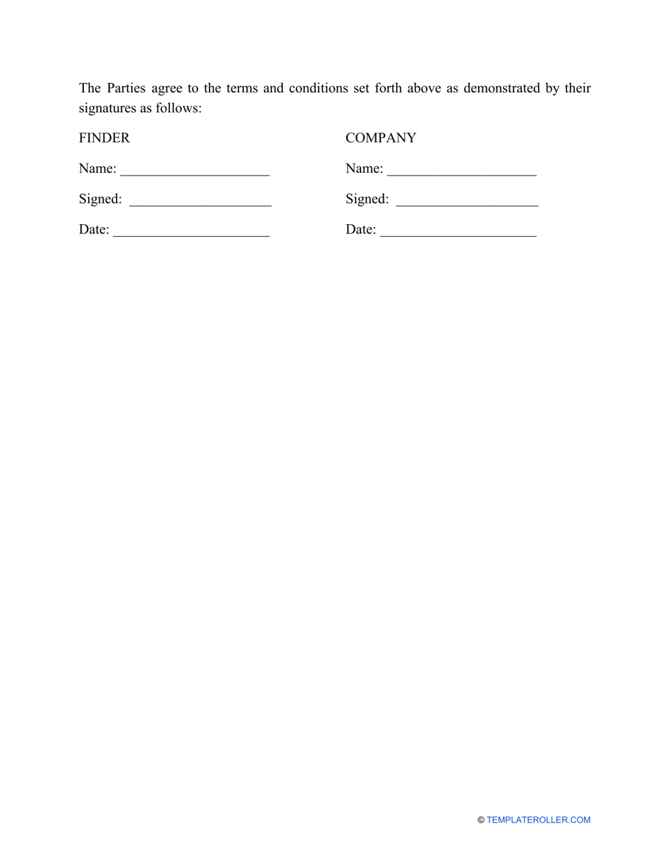 Finders Fee Agreement Template, Page 2