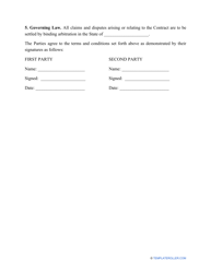 &quot;Arbitration Agreement Template&quot;, Page 2