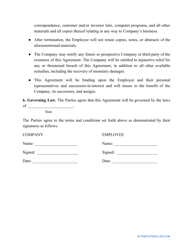 Employee Non-disclosure Agreement Template, Page 3