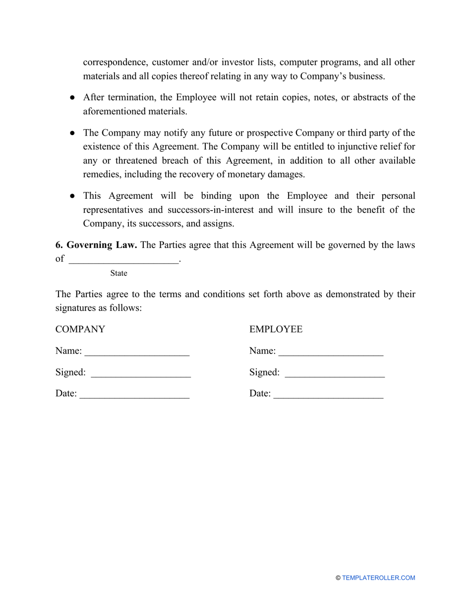 Employee Non-disclosure Agreement Template, Page 3